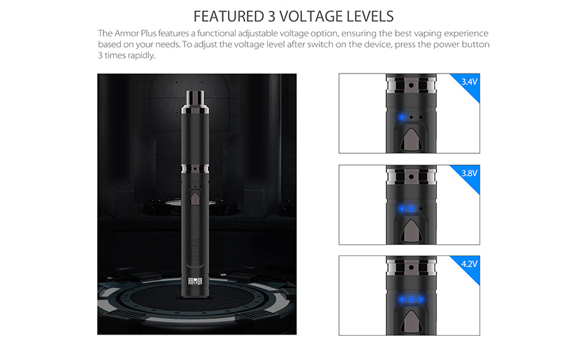 Yocan Armor Plus Kit 3 voltage