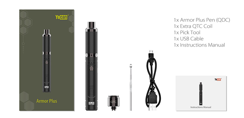 Yocan Armor Plus Kit contents