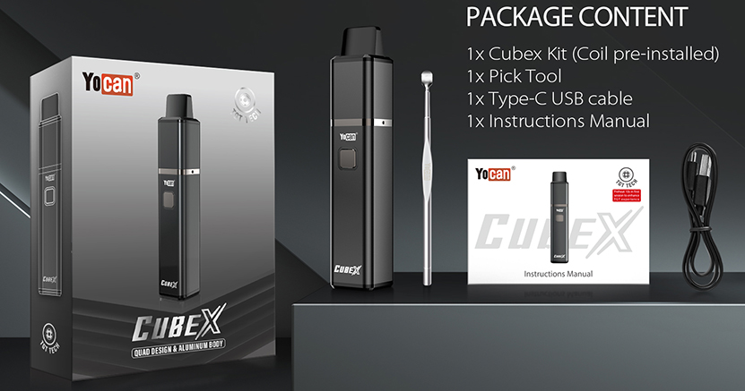 Yocan Cubex Vaporizer Kit Package