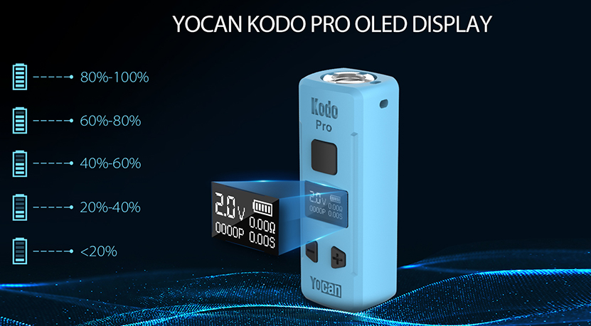 Yocan Kodo Pro Battery OLED Display