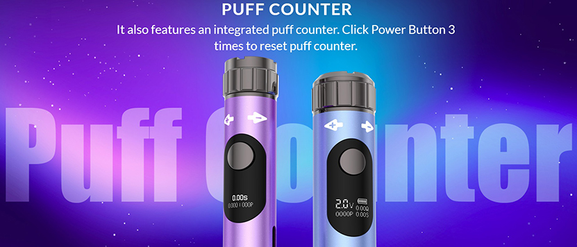 Yocan LUX 2.0 Plus Battery Puff Counter