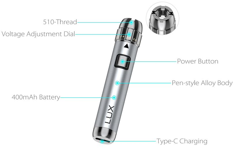 Yocan LUX Plus Battery Parts