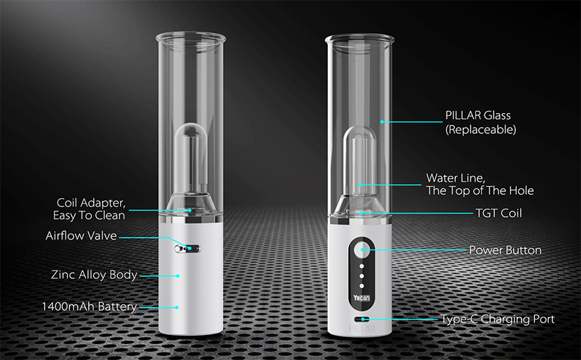 Yocan Pillar Smart Erig Kit Components