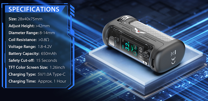 Yocan UNI 4.0 Mod Specifications
