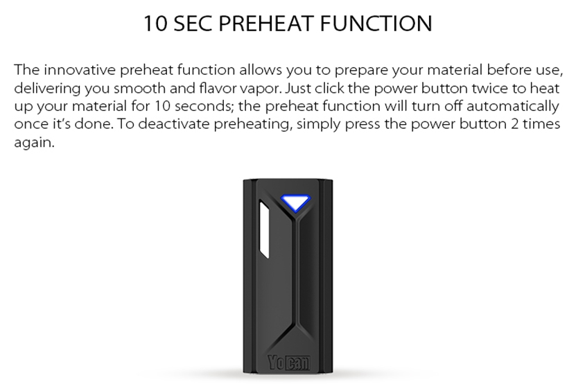 Yocan Groote Box Mod Preheat