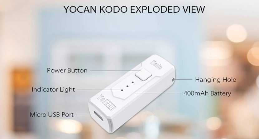 Kodo Box Mod Battery Exploded View