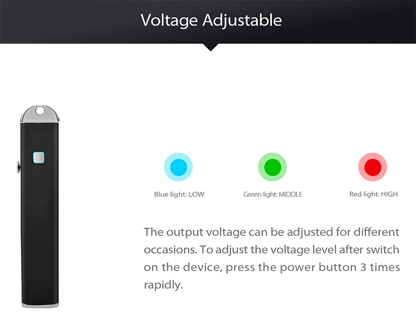Yocan Stealth Vape Kit Voltage