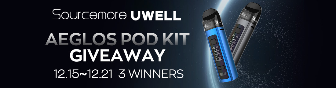 Sourcemore & Uwell Aeglos Pod Kit Giveaway