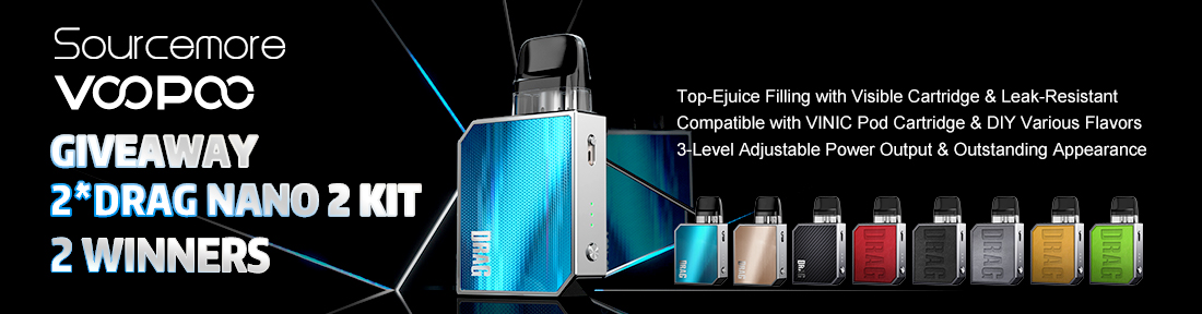 Sourcemore x VOOPOO Drag Nano 2 Kit Giveaway