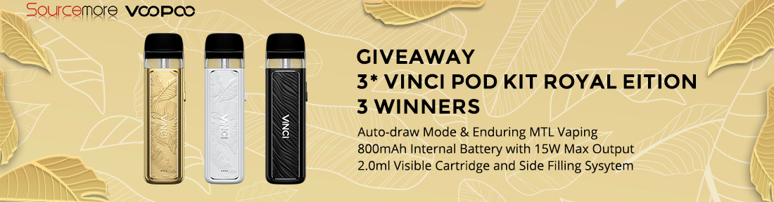 Sourcemore x VOOPOO VINCI Pod Kit Royal Edition Giveaway