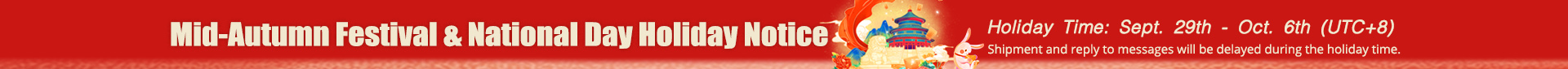2023 National Day Holiday Notice