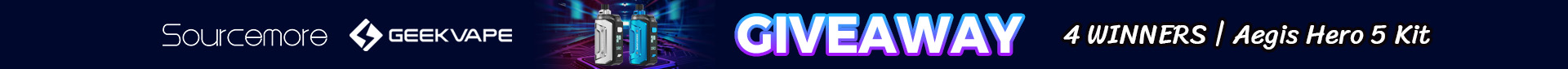 Sourcemore X GeekVape Aegis Hero 5 Kit Giveaway