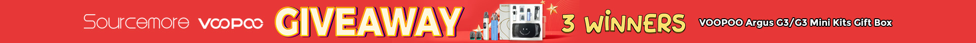 Sourcemore X VOOPOO Argus G3 Kit and VOOPOO Argus G3 Mini Kit Gift Box Giveaway