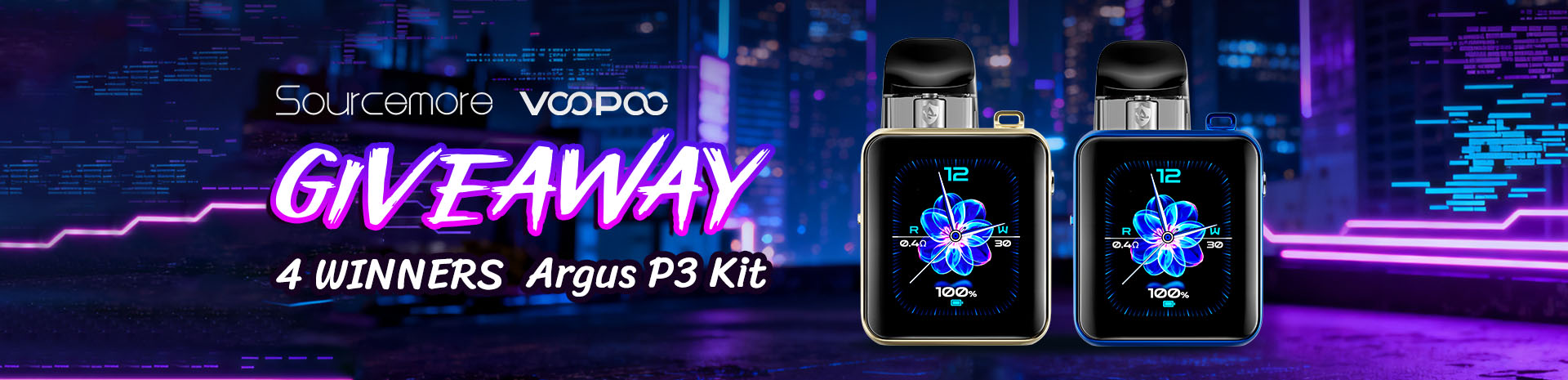 Sourcemore X VOOPOO Argus P3 Kit Giveaway