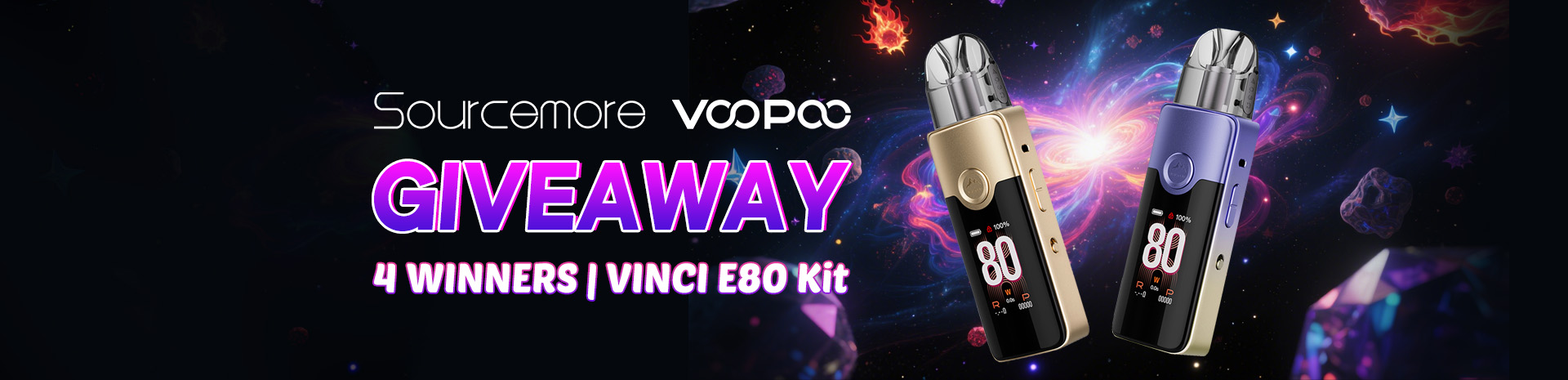Sourcemore X VOOPOO Vinci E80 Kit Giveaway