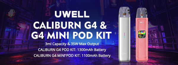 Uwell Caliburn G4 Kit and Uwell Caliburn G4 Mini Kit