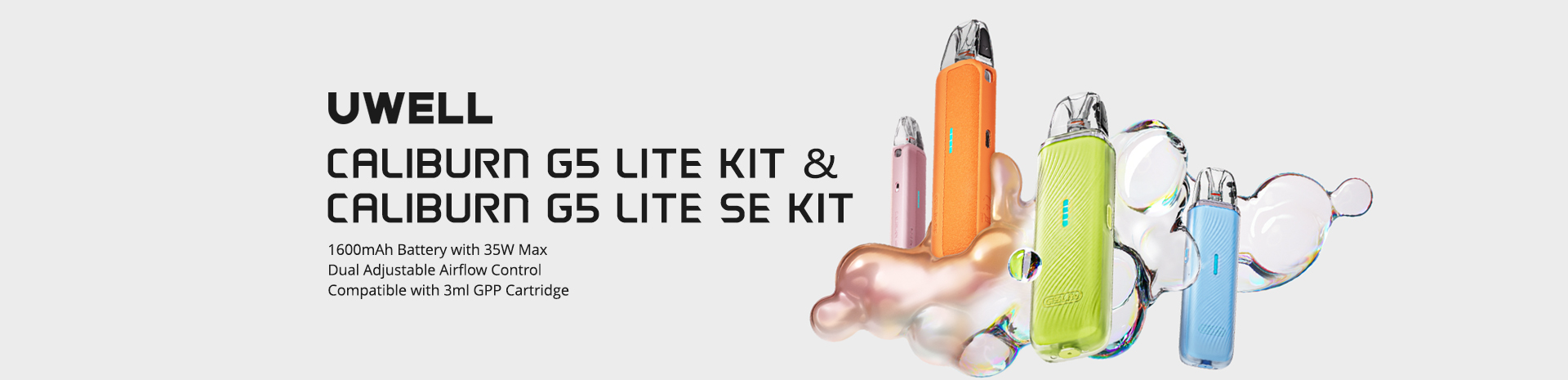 Uwell Caliburn G5 Lite Kit and Uwell Caliburn G5 Lite SE Kit
