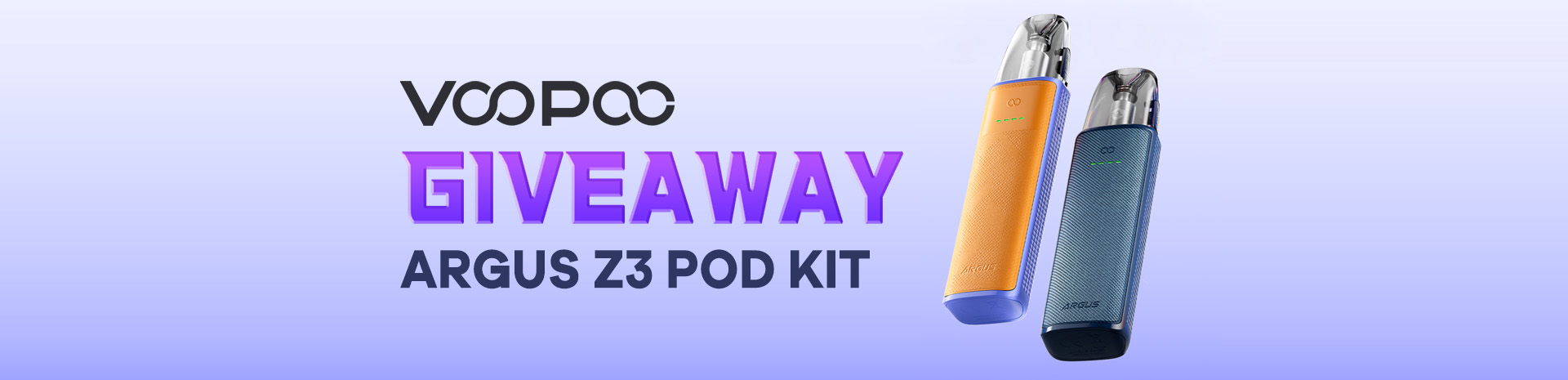 VOOPOO Argus Z3 Pod Kit Giveaway