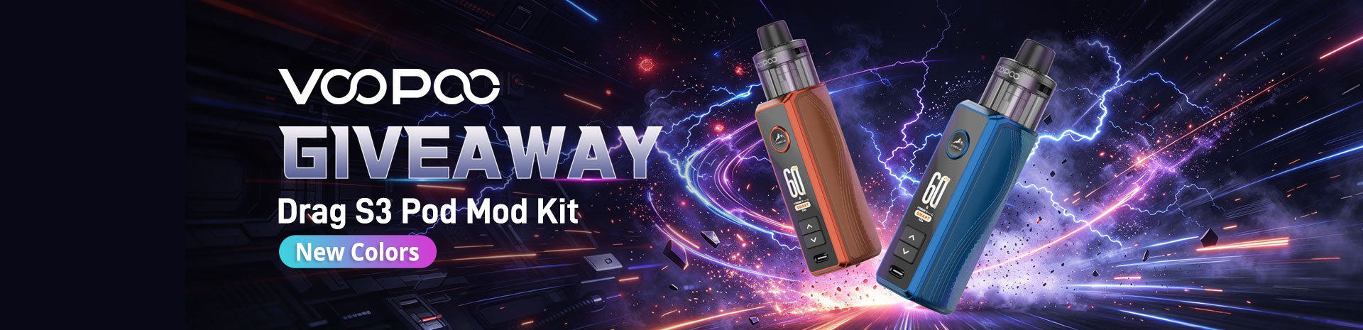 VOOPOO Drag S3 Pod Mod Kit New Colors Giveaway