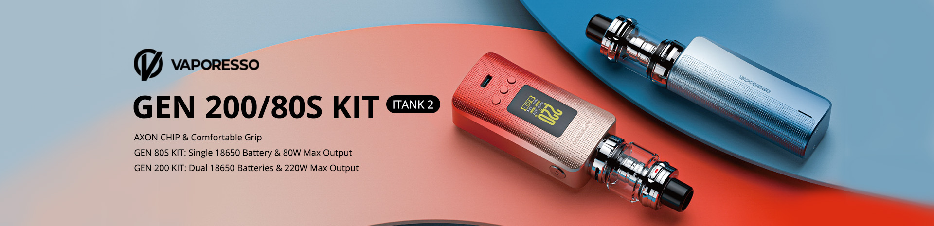 Vaporesso GEN 200 and GEN 80 S Kit with iTank 2