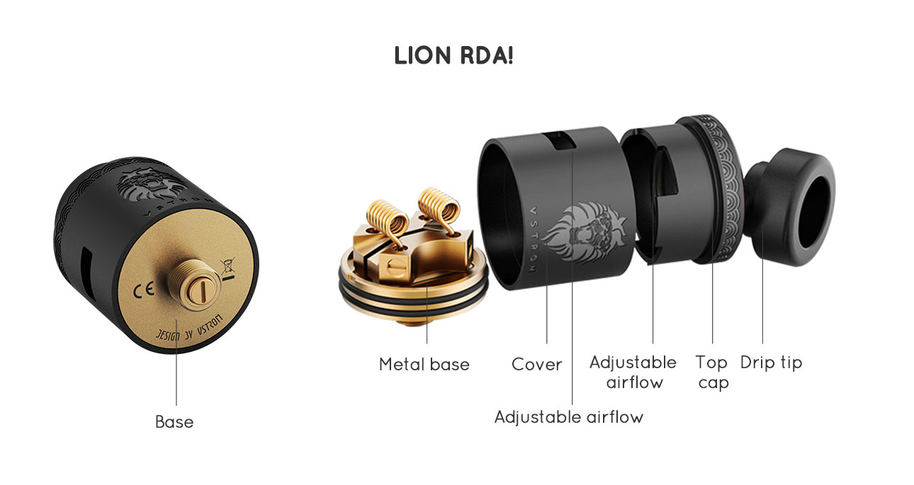 Vapor Storm Puma Baby Kit with Lion RDA Features 3